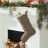 Hand Felted Wool Christmas Stocking - Spiral on Grey - ARCADIA HOME